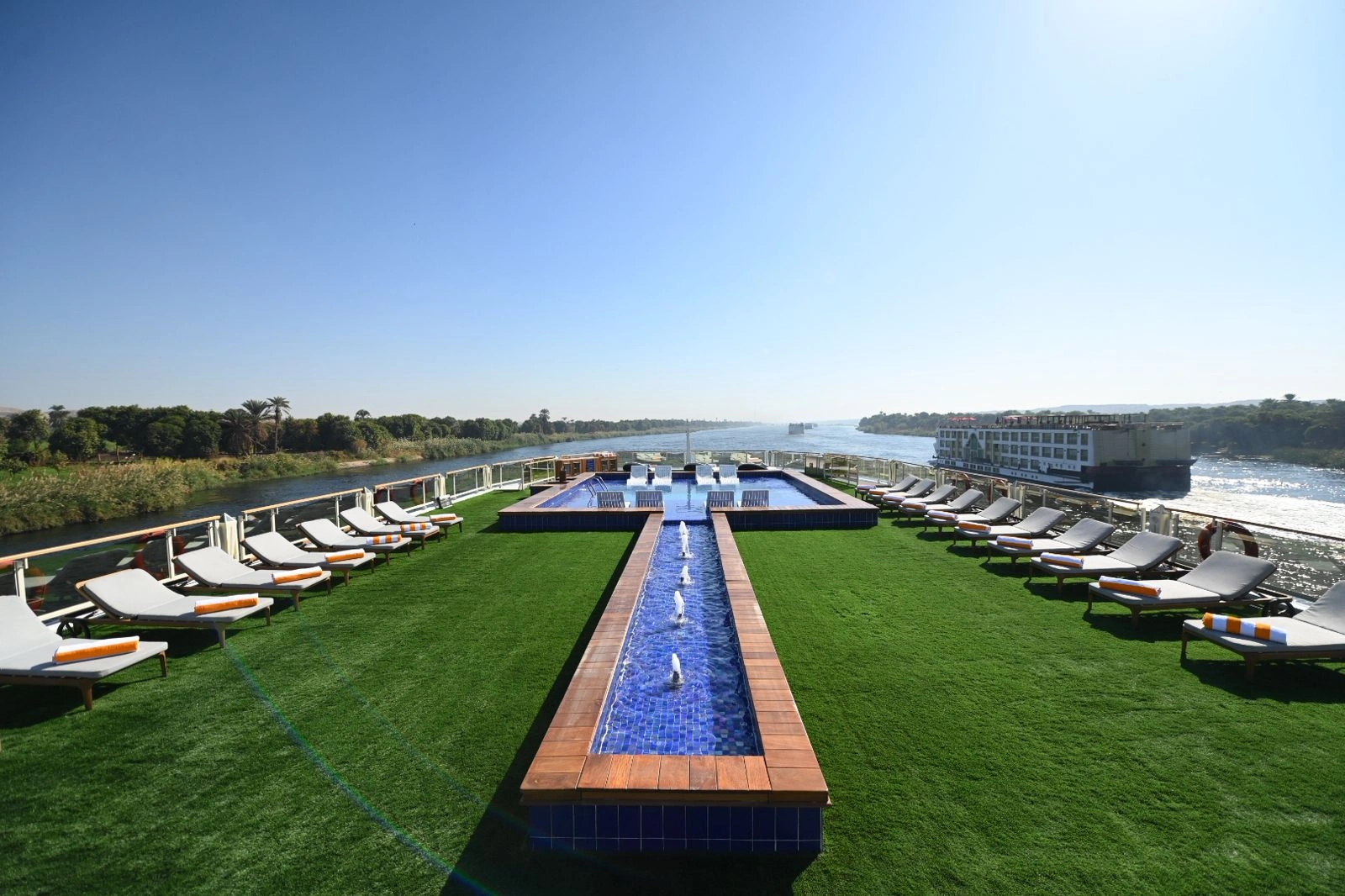 Sun deck of the Concerto III Nile Cruise Nile cruise